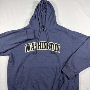 American Crown Washington Hoodie Sweatshirt Blue Pullover Adult XL Graphic Logo